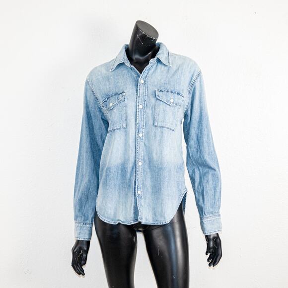 Citizens of Humanity $248 Baby Shay Denim Shirt size Small - Picture 7 of 10